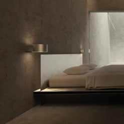 PURE LED-væglampe Clipse, bronzefarvet, aluminium Ø 15 cm