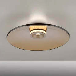 PURE loftlampe Moon, bronze, Ø 50 cm, glas/aluminium