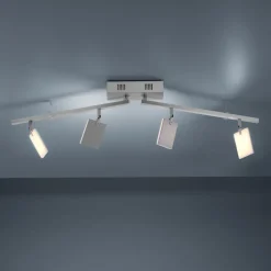 PURE Mira loftlampe 4 lk, fjernbetjening CCT, alu