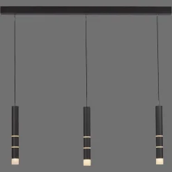 PURE Vega LED-hængelampe, 3 cylindere, sort