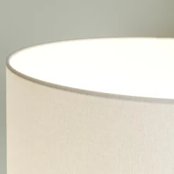 Quitani gulvlampe Nida, træramme, hvid skærm