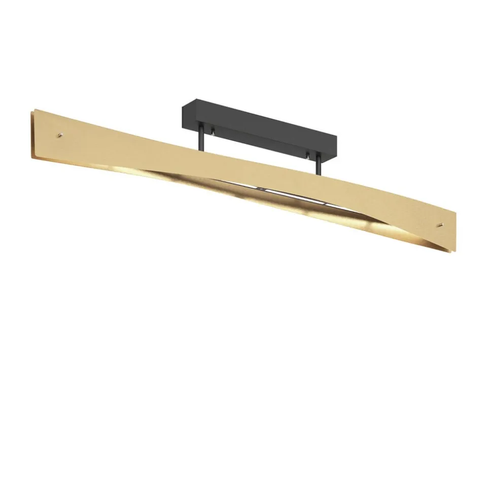 Quitani LED-loftslampe Lian, messing, sort