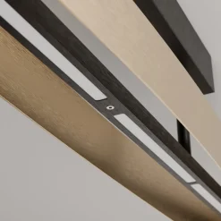 Quitani LED-loftslampe Lian, messing, sort