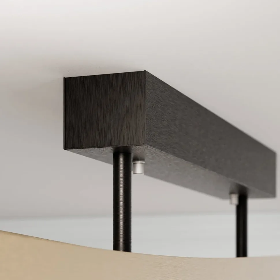 Quitani LED-loftslampe Lian, messing, sort