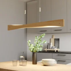 Quitani LED-pendel Lian, egetræ