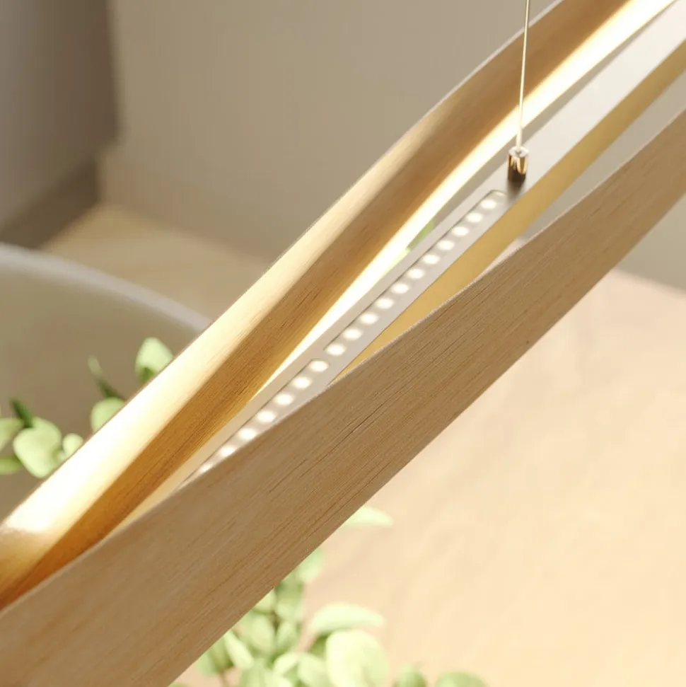 Quitani LED-pendel Lian, egetræ