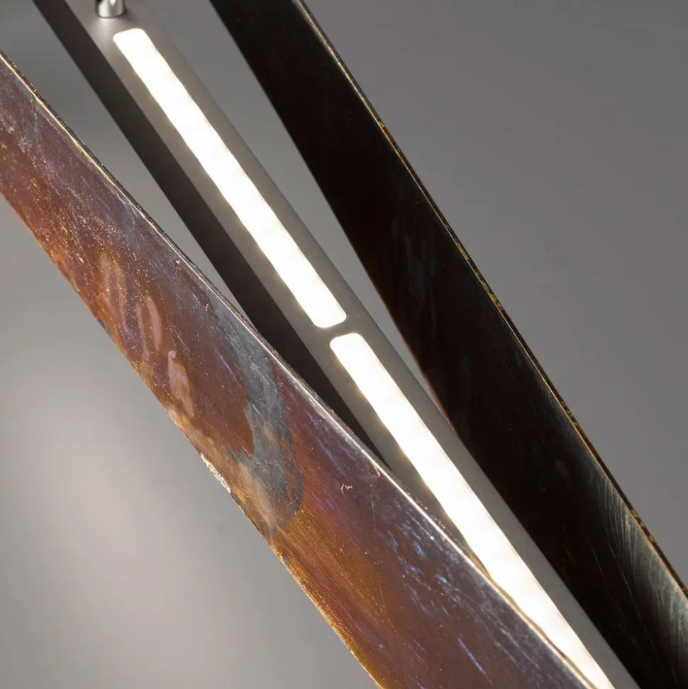 Quitani LED-pendel Lian, guldoxideret