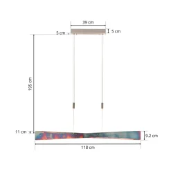 Quitani LED-pendel Lian, guldoxideret