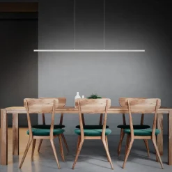 Quitani LED-pendel Margita, længde 118 cm, sølv