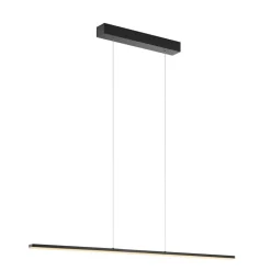 Quitani LED-pendel Margita, længde 118 cm, sort