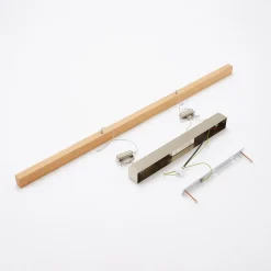 Quitani LED-pendel Nora, eg natur, længde 118 cm