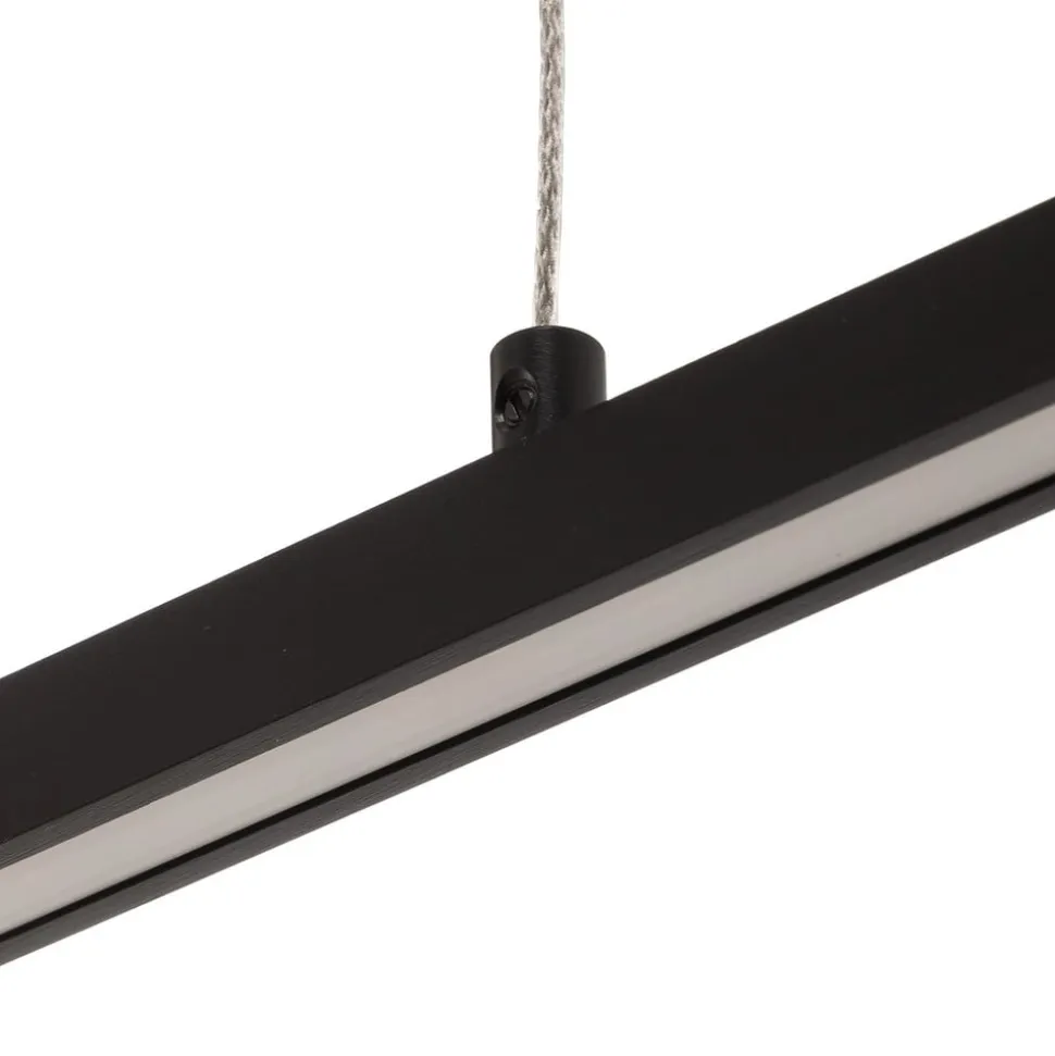 Quitani LED-pendel Tolu, sort, længde 118 cm