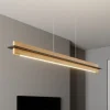 Quitani LED-pendellampe Lexa, eg/sort, længde 118 cm