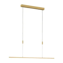 Quitani LED-pendellampe Tolu, længde 119 cm, messing
