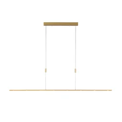 Quitani LED-pendellampe Tolu, længde 179 cm, messing