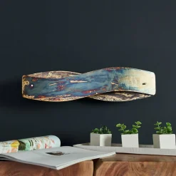 Quitani LED-væglampe Lian, oxideret, dæmpbar