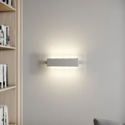 Quitani LED-væglampe Lole, aluminium, 59 x 29 cm, glas