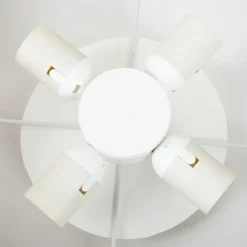 Quitani loftslampe Gala, Ø 50 cm, chintz, hvid, Ø 50 cm