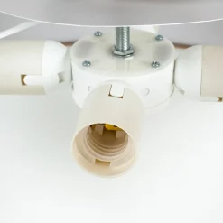 Quitani loftslampe Gala, Ø 50 cm, chintz, hvid, Ø 50 cm