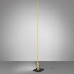 Quitani Talon LED-gulvlampe i anodiseret mat messing