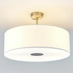 Quitani-loftslampe Gala, Ø 50 cm, chintz-hvid