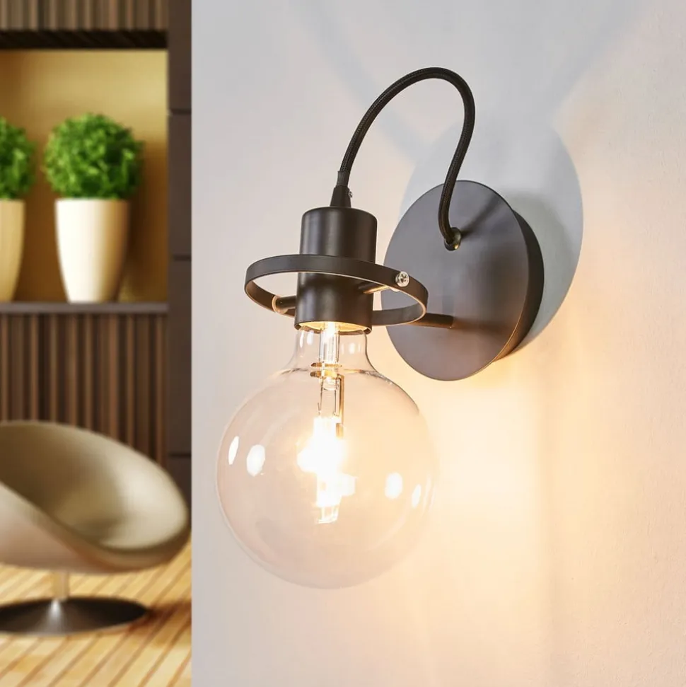 Radio designer-væglampe i sort