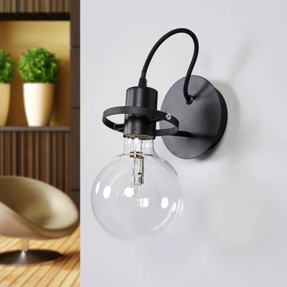 Radio designer-væglampe i sort