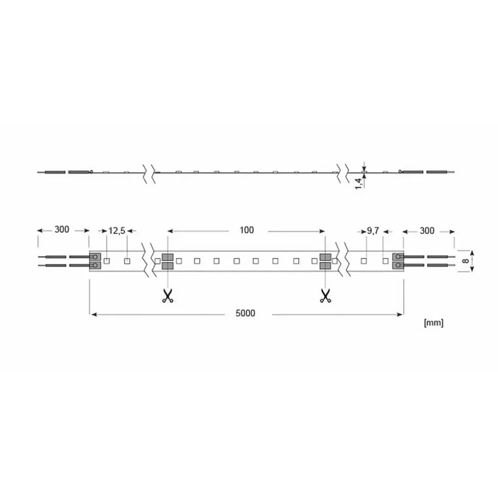 Radium Essence 1000 LED-strip, 5 m, 40W, 4.000K