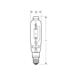 RADIUM Halogen-metaldamppære E40 2000W HRI-T N/I 4.300K