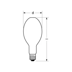 RADIUM Halogen-metaldamppære E40 1000W HRI-E NSC/F, opal