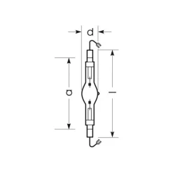 RADIUM Halogen-metaldamppære K12s 2080W HRI-TS D/S/ECG