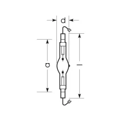 RADIUM Halogen-metaldamppære K12s 1000W HRI-TS NDL/S