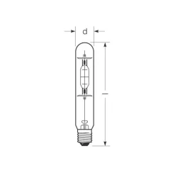 RADIUM Halogen-metaldamppære E40 270W HRI-T B klar