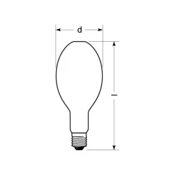 RADIUM Halogen-metaldamppære E40 444 W HRI-E NSC/S/F opal