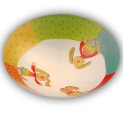 Rainbow Rabbit - rund loftlampe til børneværelse