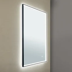 Ramme LED-spejl, 70 x 90 cm, CCT, antidug, dæmpbar