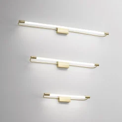 Rapallo LED-væglampe, messing, IP44, 80 cm