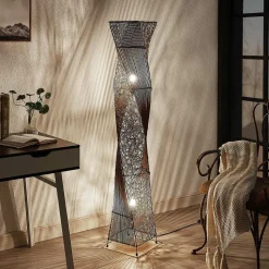 Rattan gulvlampe Kassia til hyggebelysning