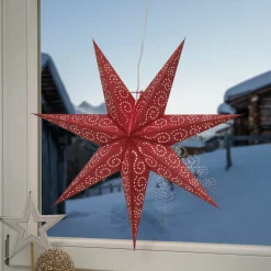 Rød papirstjerne "Antique"