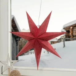 Rød papirstjerne "Antique"