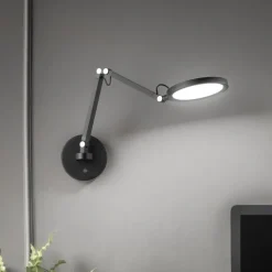 Regina LED-væglampe, sort, CCT, dæmpbar, justerbar