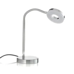 Rennes LED-bordlampe, kromfarvet, højde 40 cm