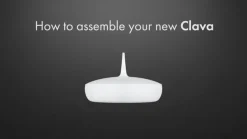 Retro pendellampe Clava Dine, hvid