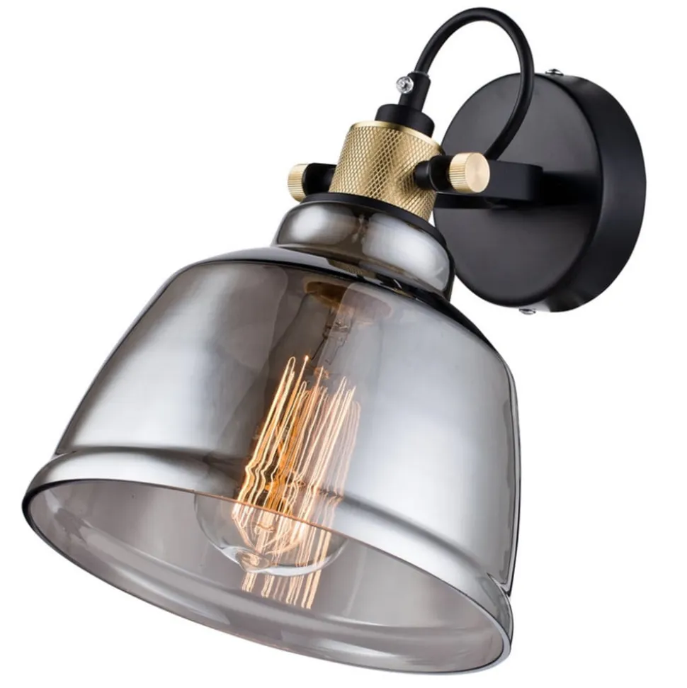 Røgglasskærm - væglampe Irving