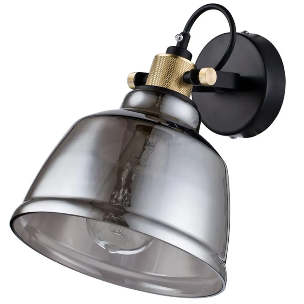 Røgglasskærm - væglampe Irving