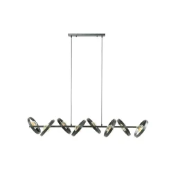 Ringelbach hængearmatur, 8 lyskilder, antracit, roterende ringe