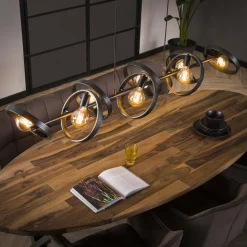 Ringelbach hængearmatur, 8 lyskilder, antracit, roterende ringe