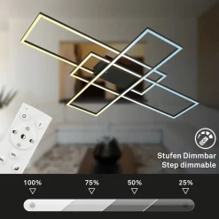 Roami loftlampe, 104x71cm, sort, CCT, fjernbetjening