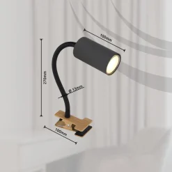 Robby klemlampe med fleksibel arm