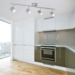 Rollo LED-loftspot, 4 lyskilder, krom